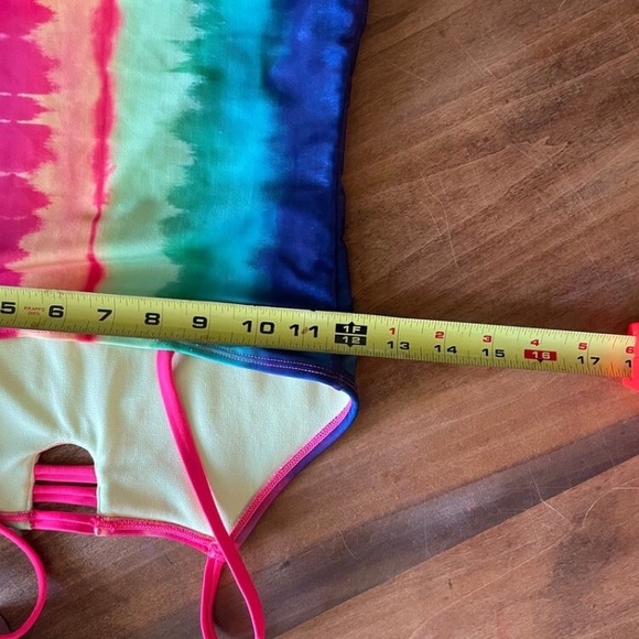Cat And Jack Rainbow‎ Tie Dye Bathing Suit One Piece Size Large - Picture 6 of 7